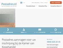 Tablet Screenshot of postadres.nl